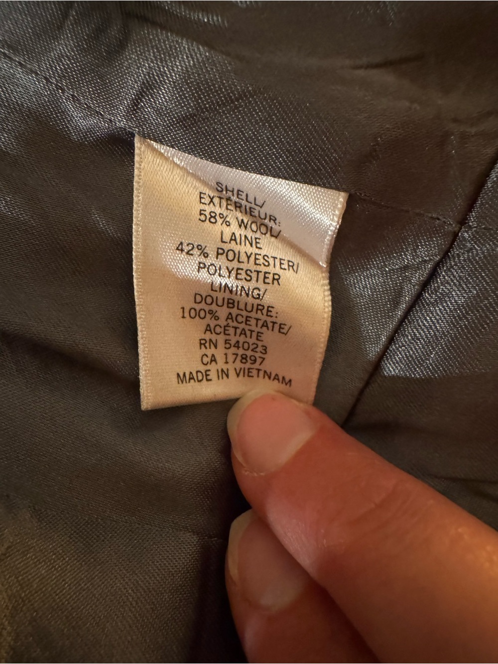 Banana Republic Gray Military-Style Wool Blend Jacket - Picture 4 of 6